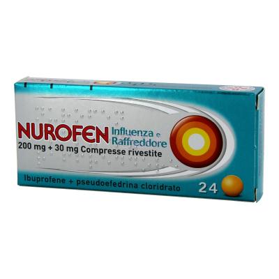 RECKITT nurofen influenza e raffreddore 24 compresse 200 mg + 30 mg